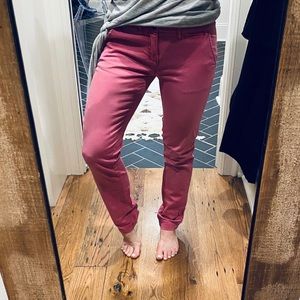Pilcro and the Letterpress Hyphen pants in pink